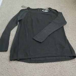 Gray/brown merino wool sweater
